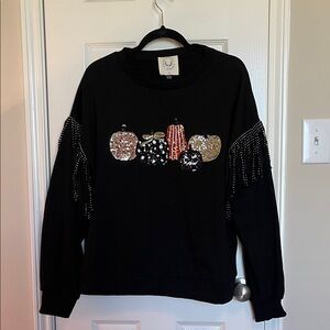 Fantastic Fawn Sequin Fringe Sweatshirt